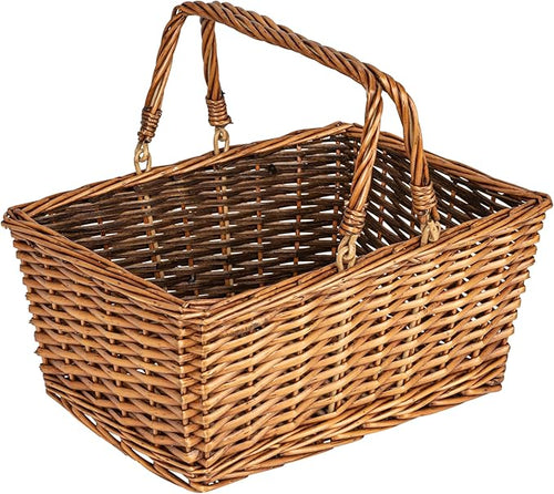 Rectangular Wicker Tote Basket